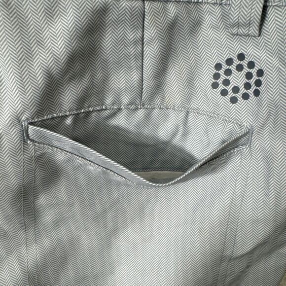 Puma Golf Pants Cobra Size S White Checkered Pattern Mid Rise Slim Fit Casual - Picture 15 of 15